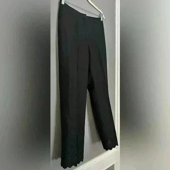 Ann Taylor Loft Linen Blend Black Women's Pants (369) - Picture 2 of 9